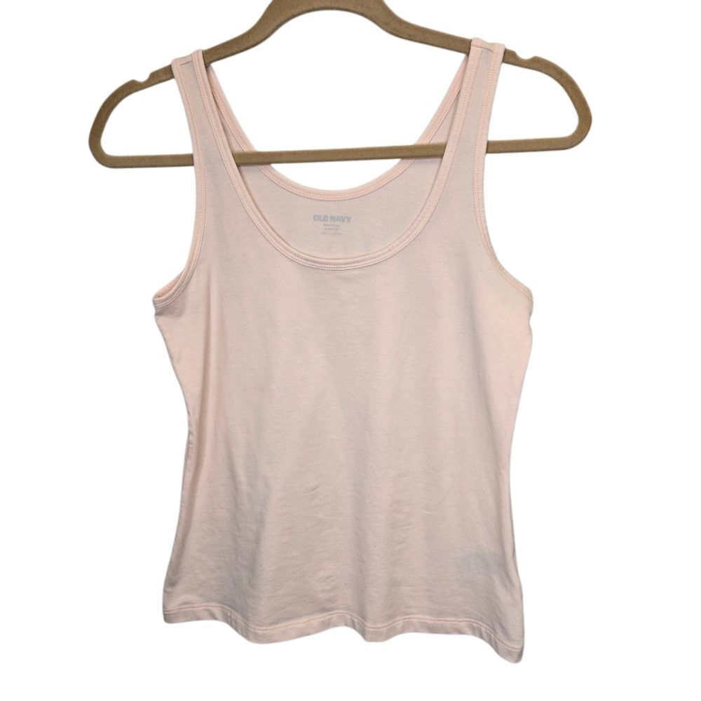 Old Navy Women's S Petite First Layer Barely Pink Scoop Neck Tank Top
